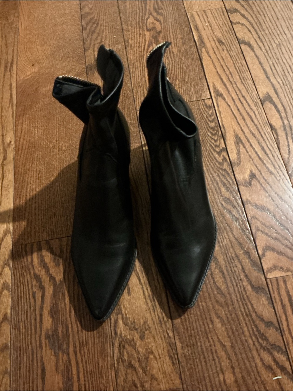 Dolce Vita Black Pointed Toe Ankle Booties with Side Zip
